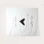 Tenture Minimalist Wedding Backdrop Banner Elegant Script  (Devant (Horizontal))