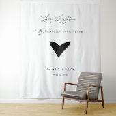 Tenture Minimalist Wedding Backdrop Banner Elegant Script  (En situation)