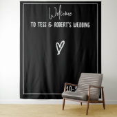 Tenture Minimaliste noir et blanc (En situation)