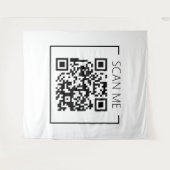 Tenture Minimaliste QR Code Scan Me Business (Devant (Horizontal))