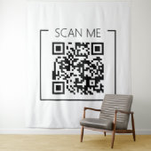 Tenture Minimaliste QR Code Scan Me Business (En situation)