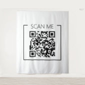 Tenture Minimaliste QR Code Scan Me Business (Devant)