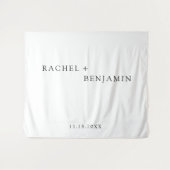 Tenture Minimaliste traditionnel Simple mariage noir blanc (Devant (Horizontal))