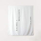 Tenture Minimaliste traditionnel Simple mariage noir blanc (Devant)