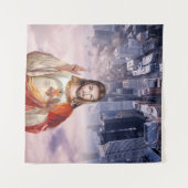 Tenture Miséricorde divine, Saint Faustina, Jésus Je fais  (Devant (Horizontal))