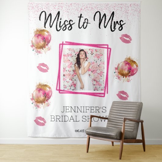 Tenture Miss à Mme Parties scintillant Douche nuptiale Pho (En situation)