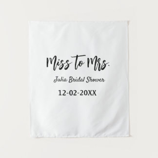 Tenture Miss à Mrs enterrement de vie de jeune fille éléga