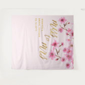Tenture Miss Mme Cherry Blossoms Sakura Bridal Contexte (Devant (Horizontal))