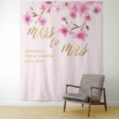 Tenture Miss Mme Cherry Blossoms Sakura Bridal Contexte (En situation)