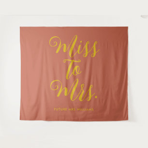 Tenture Miss to Mrs Amusement Minimal Vintage Rétro Enterr
