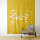 Tenture Miss to Mrs Minimal Rétro Simple Or Bachelorette (En situation)