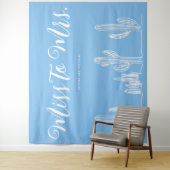 Tenture Miss to Mrs Moderne Boho Cactus Bleu Enterrement d (En situation)