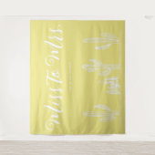 Tenture Miss to Mrs Moderne Boho Cactus Citron Enterrement (Devant)