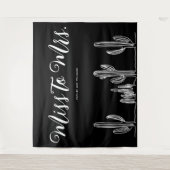 Tenture Miss to Mrs Moderne Boho Cactus Enterrement de Vie (Devant)