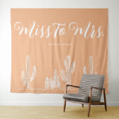 Tenture Miss to Mrs Moderne Boho Cactus Orange Enterrement (En situation (horizontale))