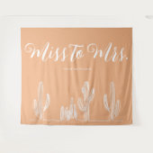 Tenture Miss to Mrs Moderne Boho Cactus Orange Enterrement (Devant (Horizontal))