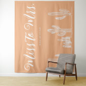 Tenture Miss to Mrs Moderne Boho Cactus Orange Enterrement (En situation)