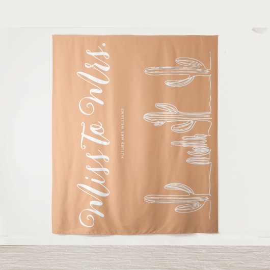 Tenture Miss to Mrs Moderne Boho Cactus Orange Enterrement (Devant)