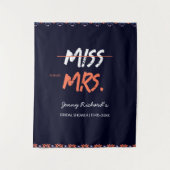 Tenture Miss To Mrs. Shower de Mariage (Devant)