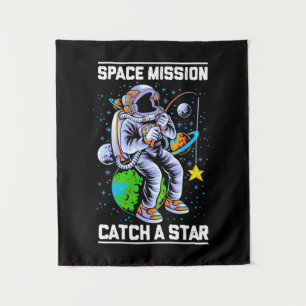 Tenture Mission spatiale d'astronaute Attraper une étoile