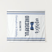 Tenture Mister Onederful Bow Cravate 1er anniversaire (Devant (Horizontal))