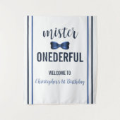 Tenture Mister Onederful Bow Cravate 1er anniversaire (Devant)