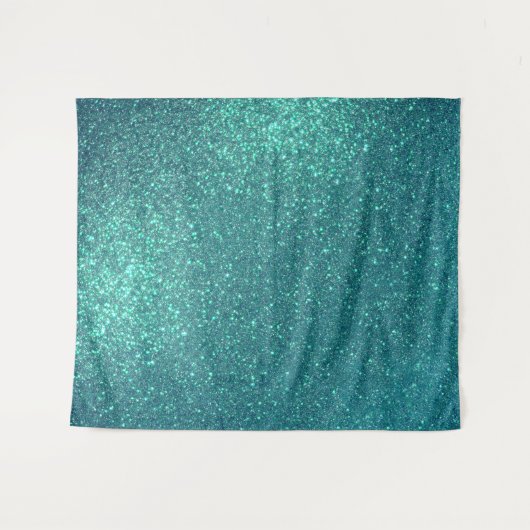 Tenture Mitter Chic Elegant Teal Blue Sparkly (Devant (Horizontal))