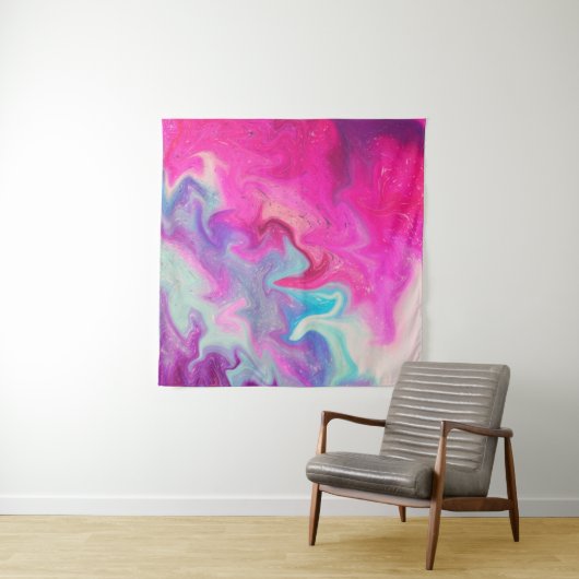 Tenture Mixed paint background (En situation (horizontale))