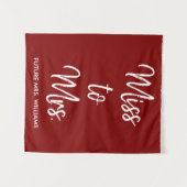 Tenture Mlle à Mme Backdrop Maroon Fête des mariées Prop (Devant (Horizontal))