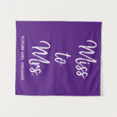 Tenture Mlle à Mme Backdrop Purple White Photo Booth Prop (Devant (Horizontal))