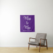 Tenture Mlle à Mme Backdrop Purple White Photo Booth Prop (En situation)