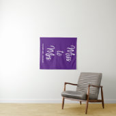 Tenture Mlle à Mme Backdrop Purple White Photo Booth Prop (En situation (horizontale))