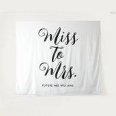 Tenture Mlle à Mme Banner Modern Boho Bachelorette (Devant (Horizontal))