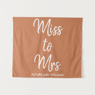 Tenture Mlle à Mme Banner Terracotta Fête des mariées Prop