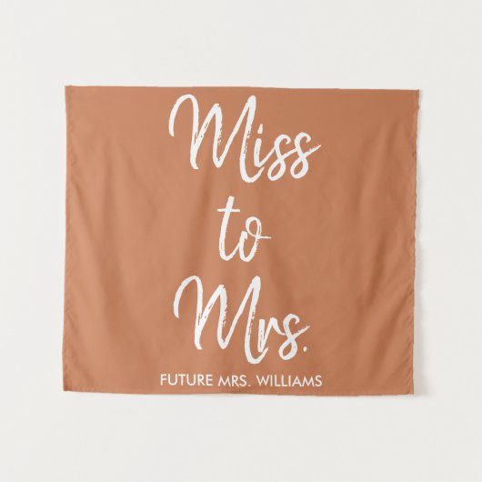 Tenture Mlle à Mme Banner Terracotta Fête des mariées Prop (Devant (Horizontal))