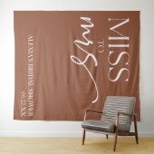 Tenture Mlle À Mme Brown Boho Fête des mariées bohème (En situation (horizontale))