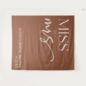 Tenture Mlle À Mme Brown Boho Fête des mariées bohème (Devant (Horizontal))