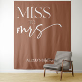 Tenture Mlle À Mme Brown Boho Fête des mariées bohème (En situation)