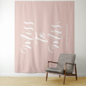 Tenture Mlle à Mme Cute Blush Pink Romantique Bachelorette (En situation)