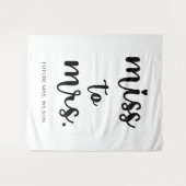 Tenture Mlle à Mme Nom Fête des mariées Photo Contexte (Devant (Horizontal))