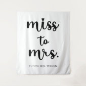 Tenture Mlle à Mme Nom Fête des mariées Photo Contexte (Devant)