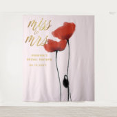 Tenture Mlle Mme Fleur sauvage Red Poppy Pink (Devant)