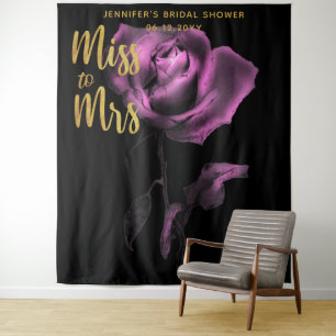 Tenture Mlle Mme Moody Purple Rose Dark Bridal Contexte