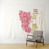 Tenture Mlle Mme Wall de Roses Boho Chic Bridal Contexte (En situation (horizontale))