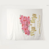 Tenture Mlle Mme Wall de Roses Boho Chic Bridal Contexte (Devant (Horizontal))