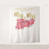 Tenture Mlle Mme Wall de Roses Boho Chic Bridal Contexte (Devant)