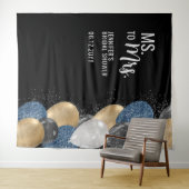 Tenture Mme à Mme Balloons Fête des mariées noire Contexte (En situation (horizontale))