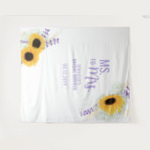 Tenture Mme à Mme Sunflower Lavender White Bridal Contexte (Devant (Horizontal))