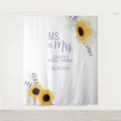 Tenture Mme à Mme Sunflower Lavender White Bridal Contexte (Devant)