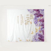 Tenture Mme Floral Arch Butterfly White Bridal Contexte (Devant (Horizontal))